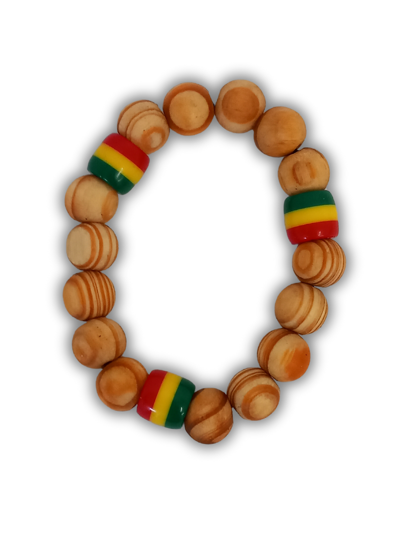 Handmade African adjustable wooden Jamaican Unisex Bracelet Jewelry