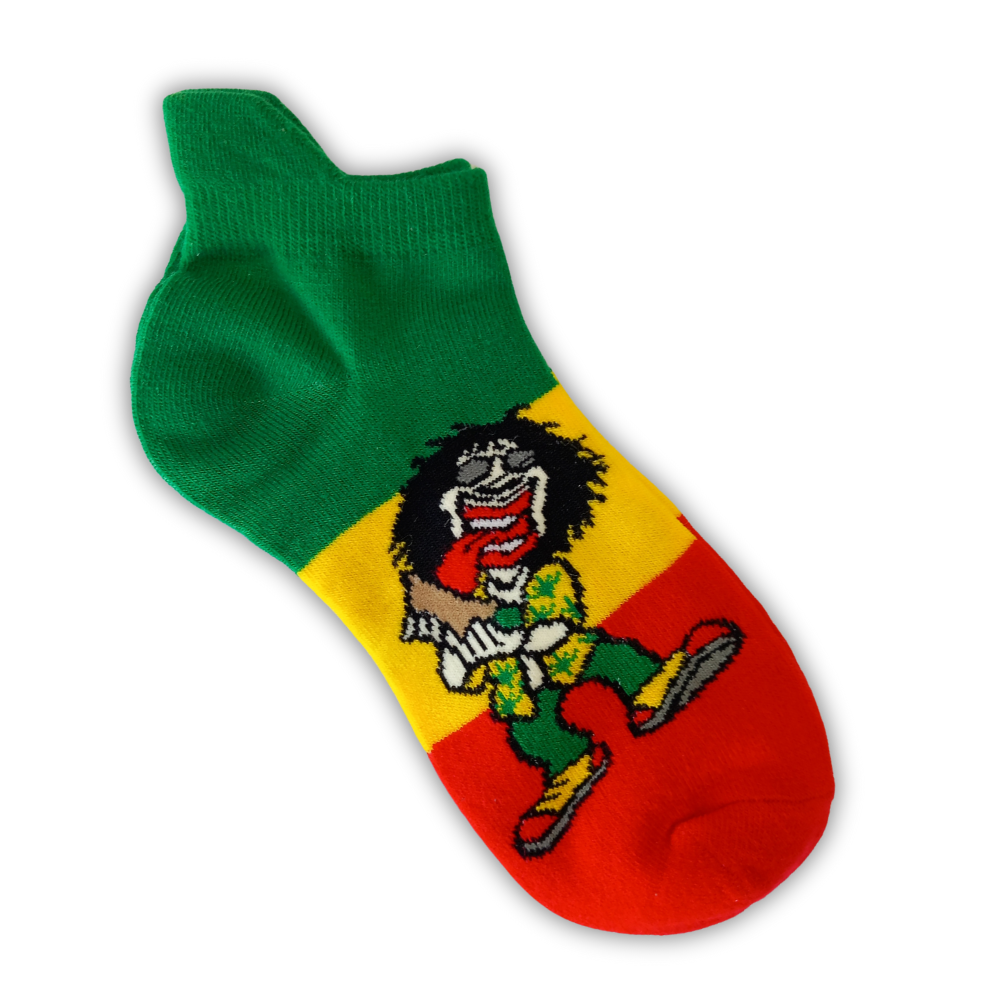 Men's Rasta Man Print Trainer Socks (1 Pack)