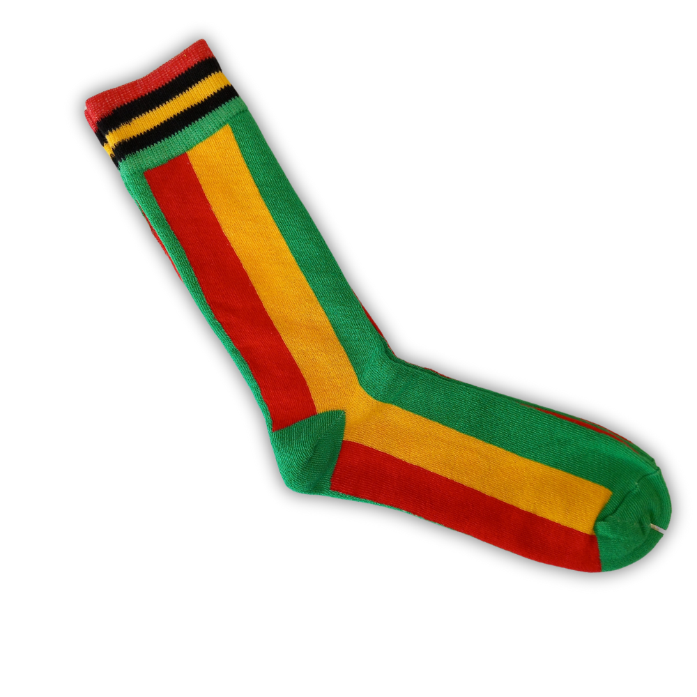 Mens Rasta Striped Retro Full Socks